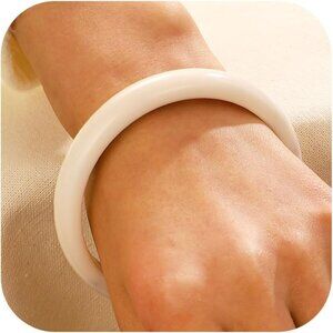 Colorful Acrylic Chunky Resin Bangles for Women - Trendy, Light, Bold Jewelry